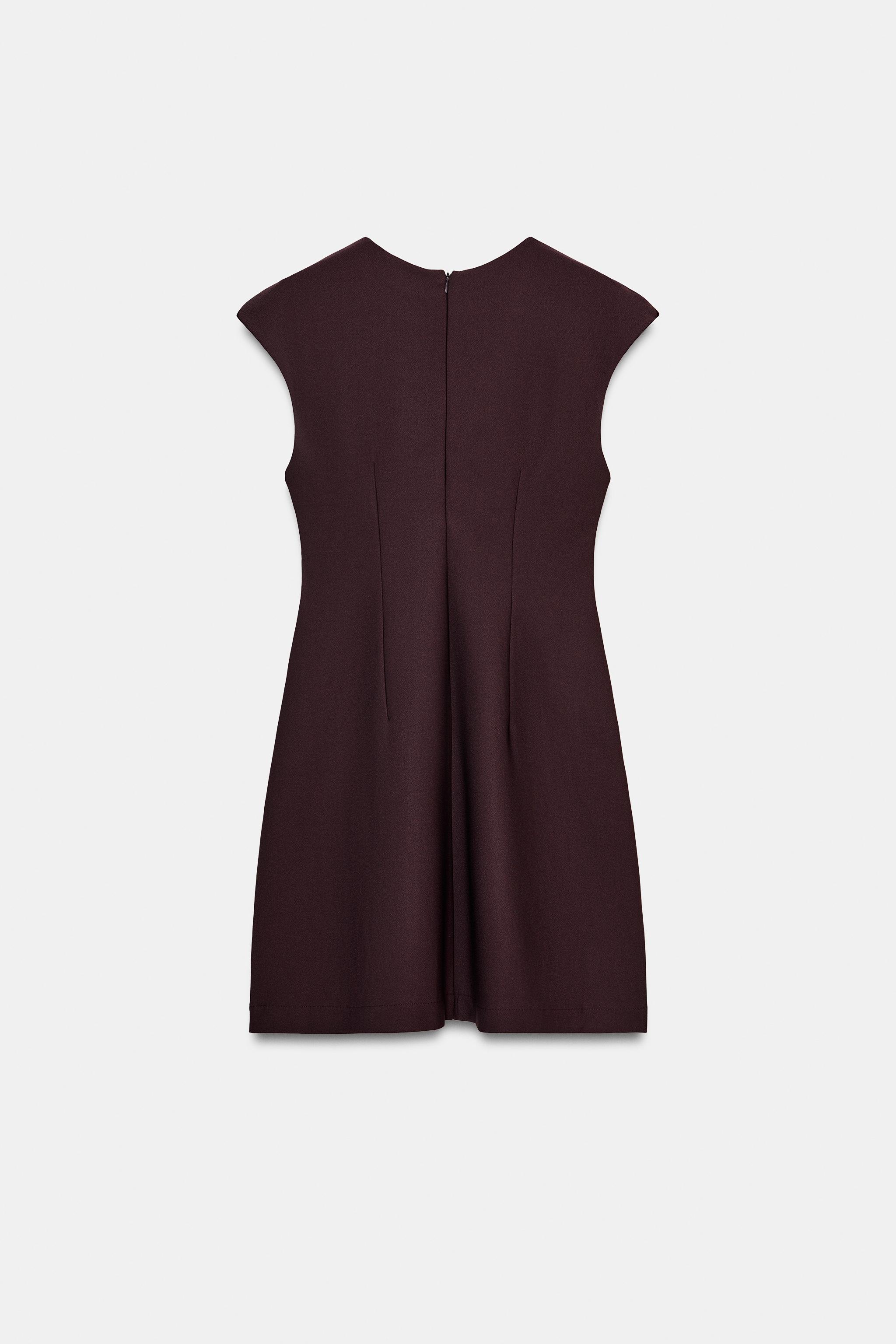 CREPE V-NECK DRESS
